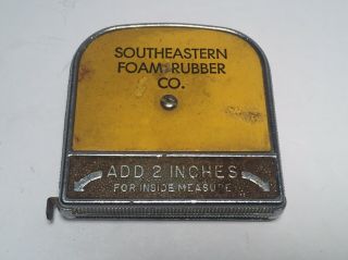 Rare Vintage Advertising Tape Measure Southeastern Foam Rubber Co.