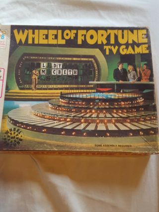 1975 Vintage Rare 1st Edition Wheel Of Fortune Tv Game Board Game Mb 4532