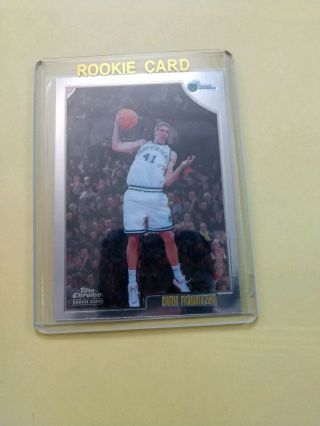 1998 - 99 Topps Chrome Rc 154 Dirk Nowitzki Rookie Rare Basketball Card Dallas