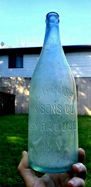 L.  House & Sons Syracuse Ny Embossed Antique Bottle Bim Early 1900 