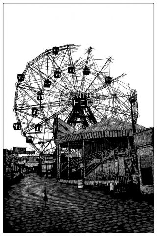 Wonder Wheel By Daniel Danger Screen Print Rare Poster Mondo Shepard Fairey Art