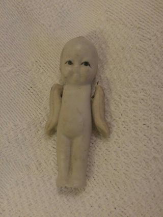 Vintage Porcelain Bique Jointed Kewpi Miniature Baby Japan 1 3/4 " Tall