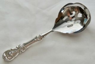 Reed & Barton Sterling Silver Handle Francis 1 Pattern Pierced Serving Spoon