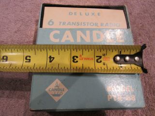 Rare Vintage Candle Deluxe 6 Transistor Radio Model Ptr - 68