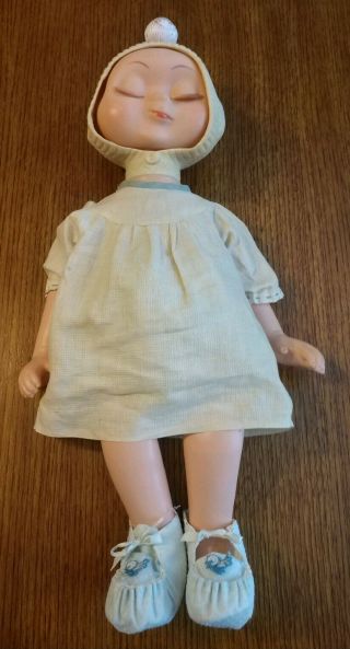 Vintage 1960 Whimsie 3 - Face American Doll & Toy Corp Dress & Slippers