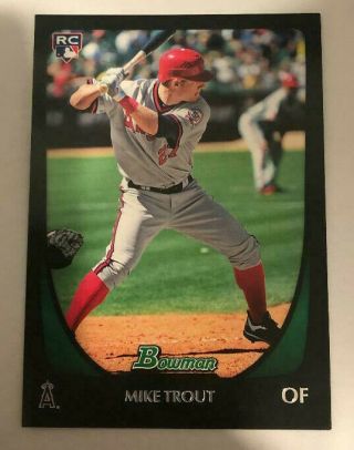 2011 Mike Trout Bowman Draft Rookie Rc 101 Angels Rare
