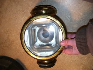 Antique 1909 Brass Era Car Solar Side Oil Lamp Sidelight Lantern Headlight RARE 3