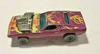 1970 Mattel Hot Wheels Rodger Dodger " Red Line " (plum) Hk Good Rare Muscle Car