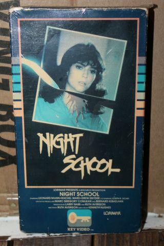 Vintage 1985 1981 Night School Vhs Lorimar Rachel Ward Drew Snyder Thriller Rare