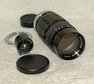 RARE Komura 135mm Lens in L39 Mount With Leica M Adapter & Viewfinder 3
