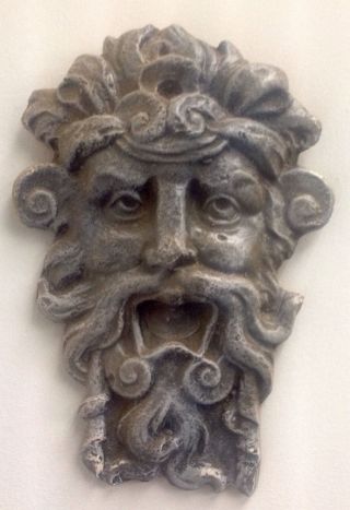 Antique Finished Greek Roman God Face Mask Wall Decor Zeus