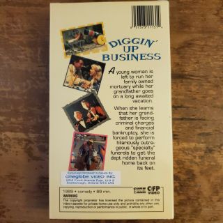 Diggin Up Business VHS 1990 Comedy CFP Video Billy Barty Linnea Quigley Rare 2