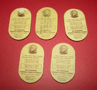 5 Vintage Advertising Pin Holder Prudential Insurance Mother & Baby 2