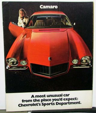 1970 Chevrolet Camaro Rs Ss Canadian Dealer Sales Brochure 396 350 Z28 Orig Rare