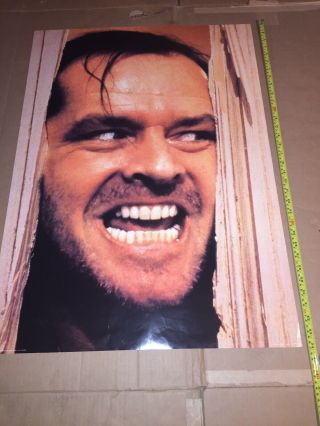 Rare Vintage Movie Poster,  The Shining,  Jack Nicholson,  1999 Printed In England