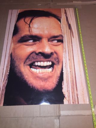 Rare vintage movie poster,  The Shining,  Jack Nicholson,  1999 Printed In England 2