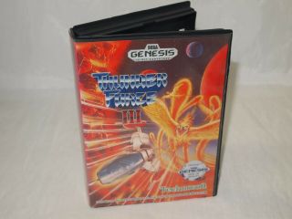 Thunder Force Iii (sega Genesis) Rare Authentic Case (only)