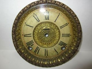 Antique E.  Ingraham Mantel Clock Dial Complete (store 2)
