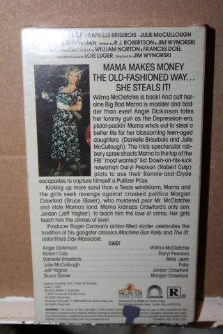 1988 Big Bad Mama II 2 VHS MGM UA M801327 Robert Culp Angie Dickinson Rare 2
