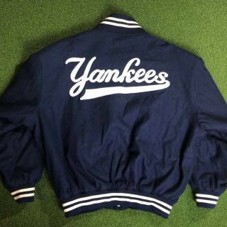 Vtg York Yankees Jh Design Jeff Hamilton Wool Jacket Made In Usa Sz Xl Rare