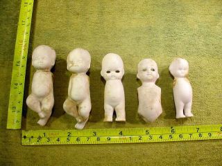 5 X Excavated Vintage Victorian Bisque Rose Doll Body Age 1890 Hertwig A 13521