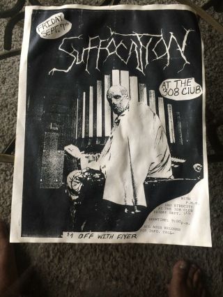 Suffocation 1990 Flyer Rare