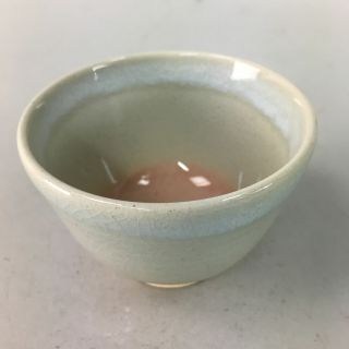 Japanese Ceramic Teacup Hagi Ware Vtg Yunomi Pottery Sencha Crackle Glaze Tc38