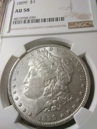 1899 Morgan Silver Dollar - Very Rare Only 330,  000 Minted - Ngc Graded Au 58