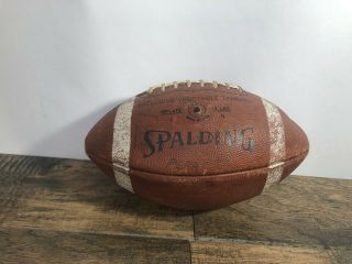 Vintage Spalding J5 - V Official Intercollegiate T2 Dry Tannage Football V1 2