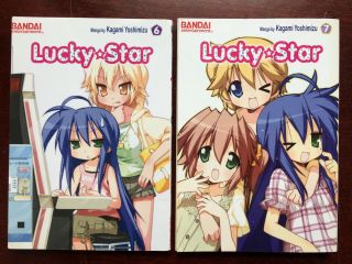 Bandai Entertainment Lucky Star Vol 6 & 7 Manga Graphic Novel English Rare
