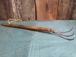 Vintage Garden Cultivator Wood Handle Tool Rustic Country Farmhouse 21 