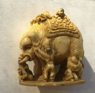 Goebel Olszewski Miniature The Blind Men & Elephant Oriental Figurine 1986 Rare