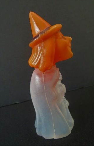 Vintage WITCH Halloween Plastic Candy Container Witch Stirring Brew Rare 2