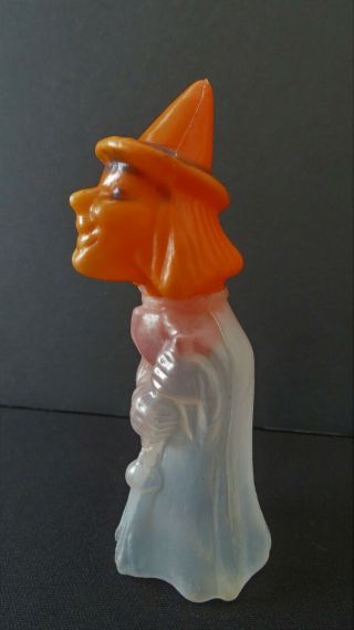 Vintage WITCH Halloween Plastic Candy Container Witch Stirring Brew Rare 3