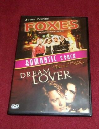 Foxes/dream Lover Rare Oop Double Feature Dvd Jodie Foster,  James Spader