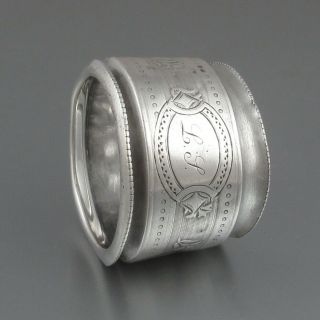 Antique French Sterling Silver Napkin Ring,  Bonnescœur,  Paris,  1897 - 1908