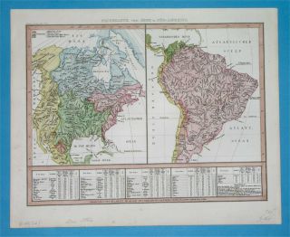 1849 River Map In United States Canada Mexico America Hydrography