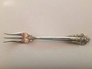 Wallace Grand Baroque Sterling Silver 5 - 1/2 " Seafood Cocktail Fork