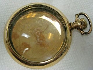 Vintage 18 Size Lever Set Pocket Watch Case I4k Yellow Gold Filled