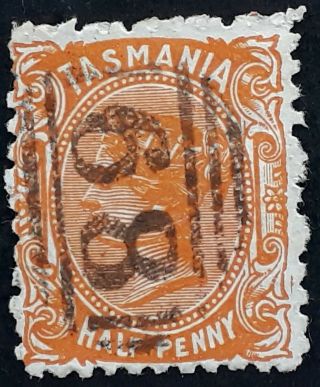 Rare Undated Tasmania Australia 1/2d Orange S/face Stamp Num Cds 68 - Perth