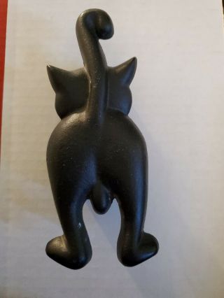 Black Cat Butt Cast Iron Door Knocker