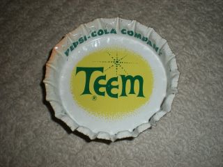 Extremely Rare Teem / Pepsi - Cola (bottle Cap) Promo Ash Tray? 3 3/4 " (awe Cond)
