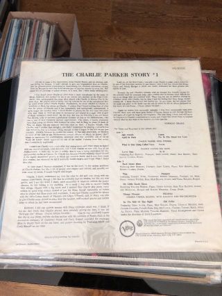 Rare Jazz The Charlie Parker Story 1 Verve LP Record Rare 3