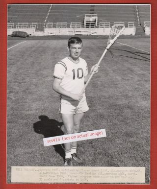 Rare 1966 Bill Polasky Ohio State Lacrosse Photo Ohio Stadium Captain