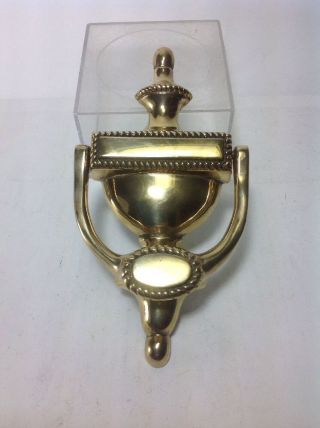Vintage Solid Brass Georgian Regency Door Knocker W/screws Classic Urn Style.