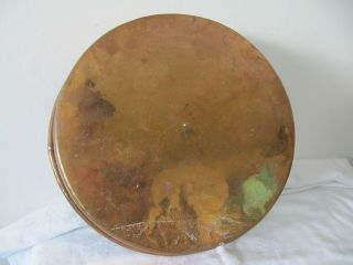 Antique Victorian Copper Circular Pie Flan Dish,  Kitchenalia