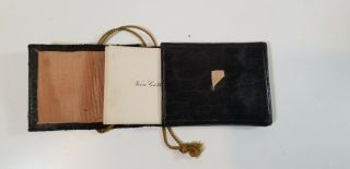 Antique Leather Calling Card Case With Cards And Copper Printing Plates
