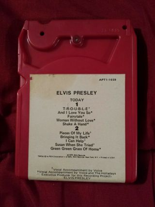 Elvis Presley TODAY Quadraphonic 8 Track Tape Q8 RARE 2