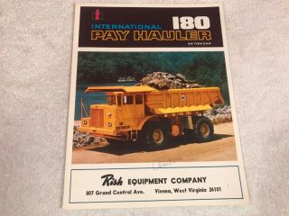 Rare 1968 International Harvester 180 Pay Hauler Dealer Truck Brochure 45 Ton