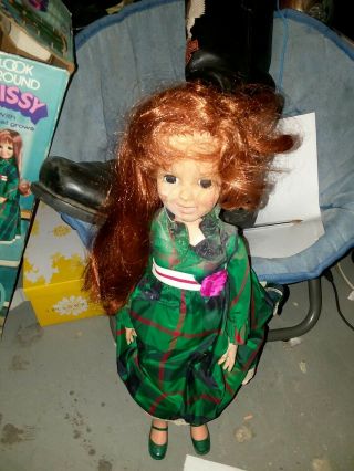 Vintage 1972 Ideal Look Around Crissy Doll Green Dress Box,  Poster